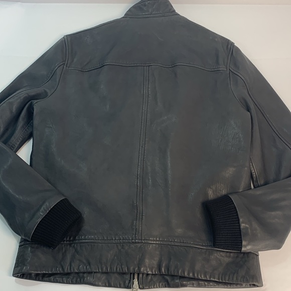 Men’s All Saints Astoria buttery soft lamb leather jacket size medium - Picture 16 of 16